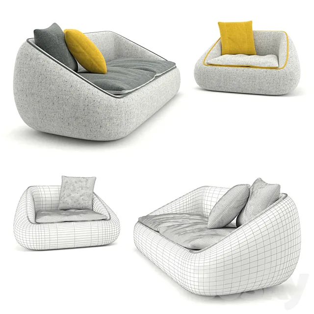 Sofa (Bamboo Sofa Bamboo Chair) Design by Alf DaFre. 3DS Max Model