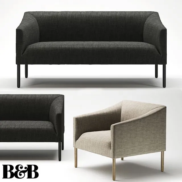 Sofa B&B Italia Bankside 3dsMax Model