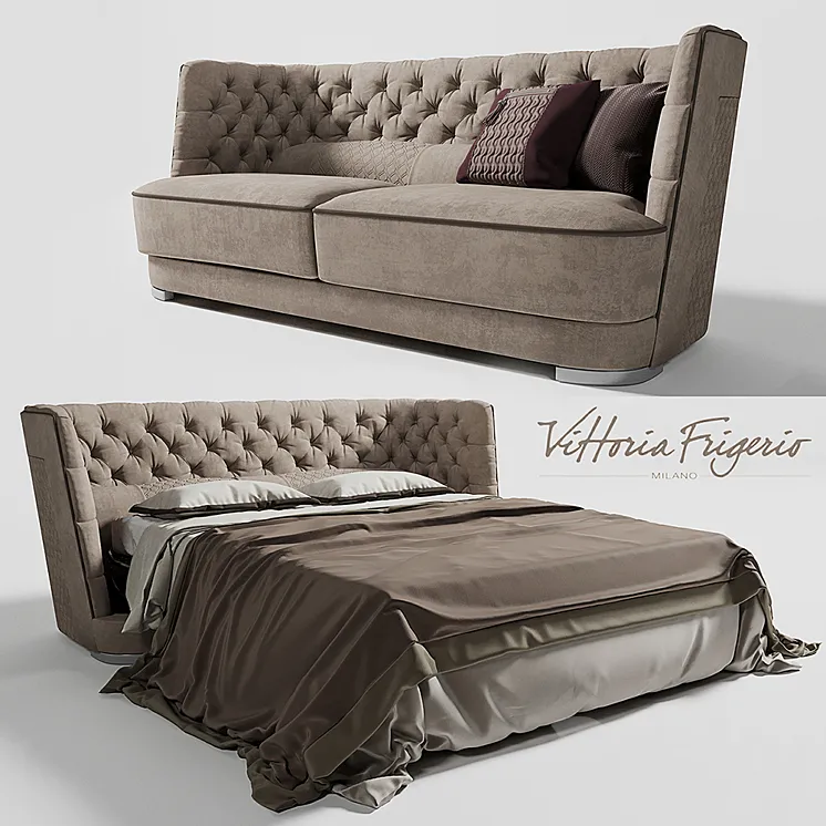 Sofa bed GORI Vittoria Frigerio by Frigerio Poltrone 3DS Max