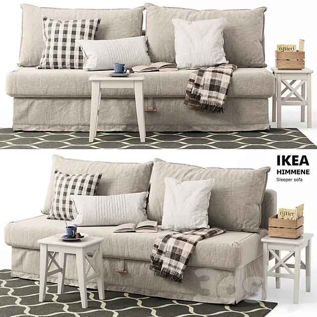 Sofa-bed HIMMANE Ikea _ Sleeper sofa HIMMENE Ikea 3DSMax File