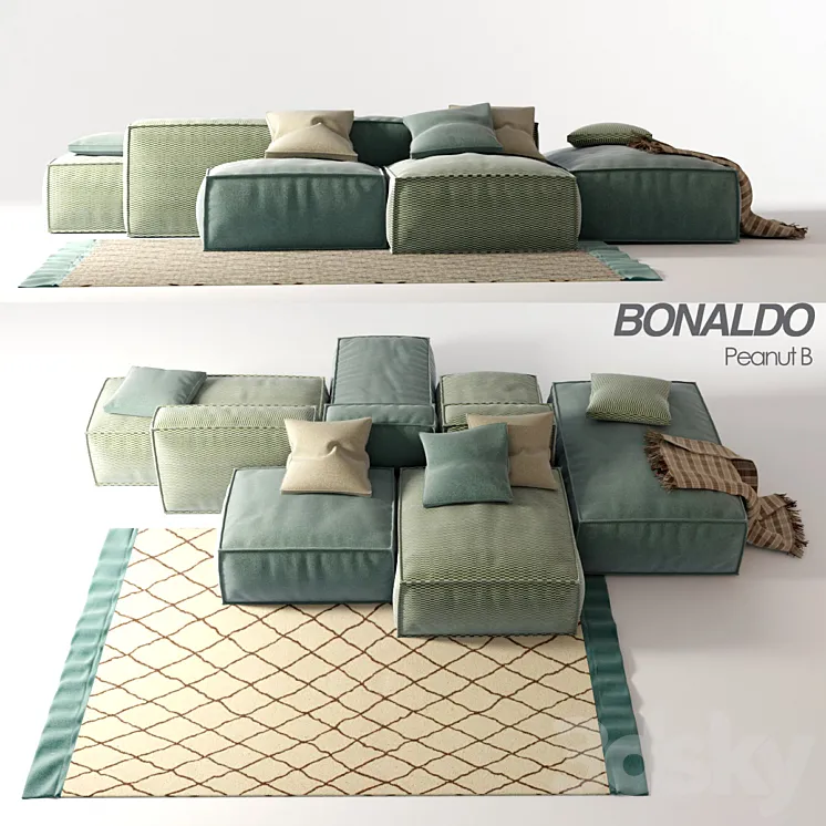 Sofa Bonaldo Peanut B 3DS Max