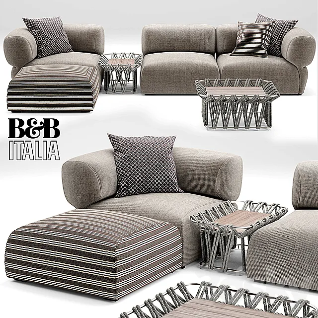 Sofa Butterfly BT007 Sofa B & B Italia 3DS Max Model