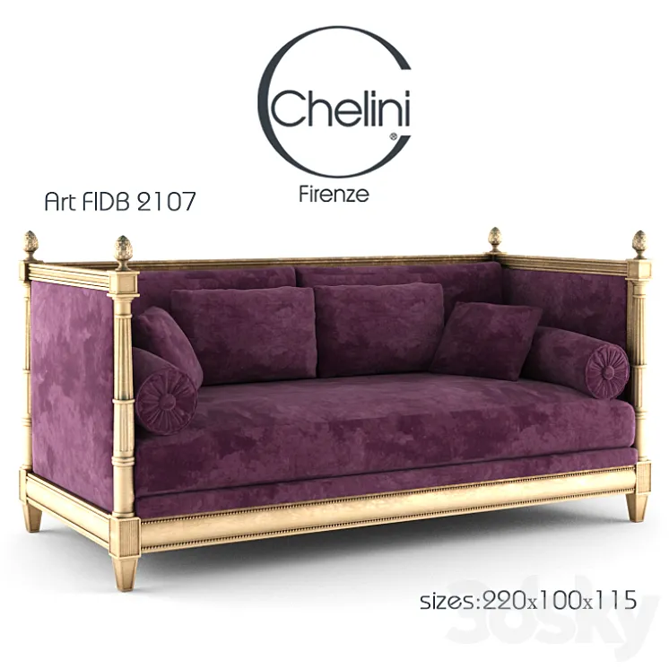 Sofa Chelini 3DS Max