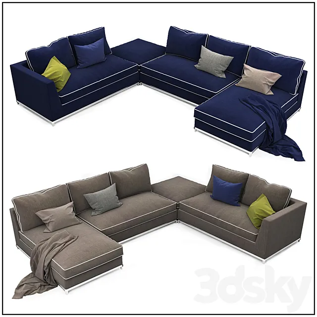 Sofa collection 08 3DS Max Model