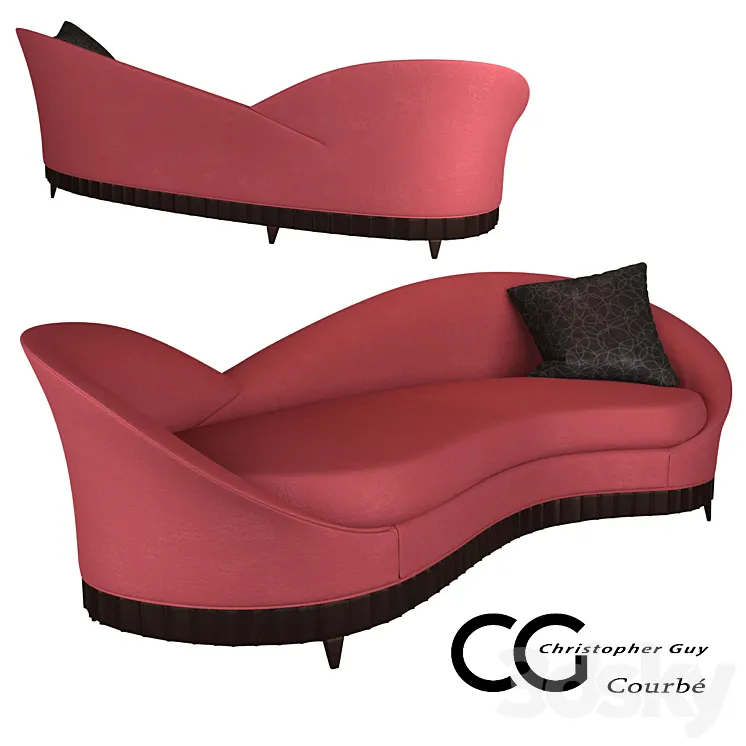 Sofa Courbe Christopher Guy 3DS Max