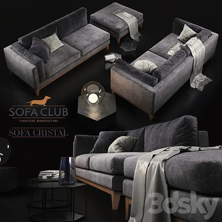 Sofa Cristal Sofa Club modular 3DS Max