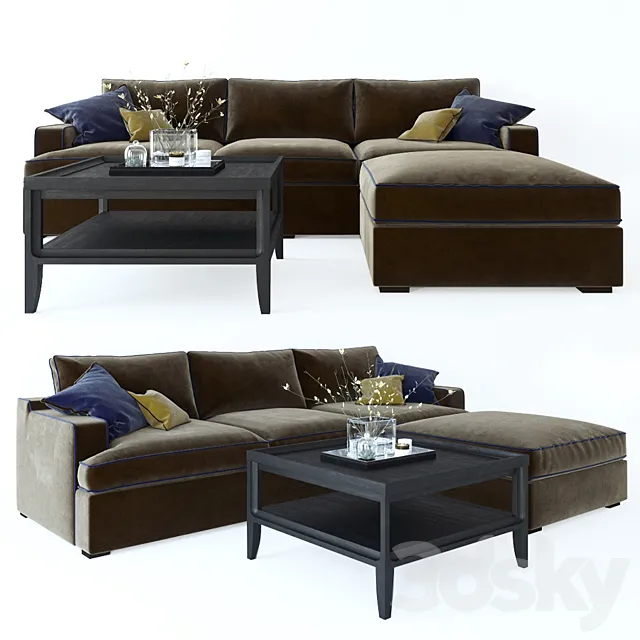Sofa Dantone Home Stamford & Coffee table City 3ds Max