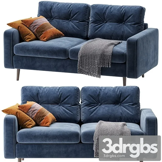 Sofa Deans Mini Velvet Blue 3dsmax Download
