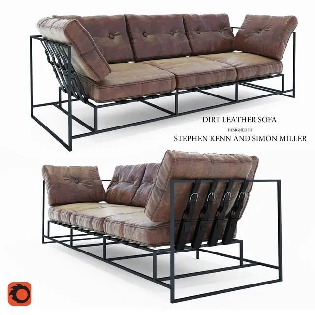 Sofa Dirt Leather Sofa 3dsMax Model