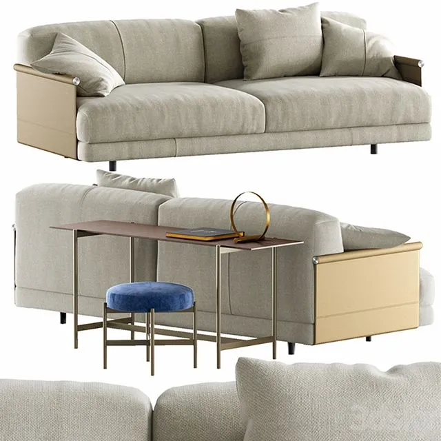 Sofa Ditre Italia Althon Night and Table Ditre Italia Erys 3dsMax Model