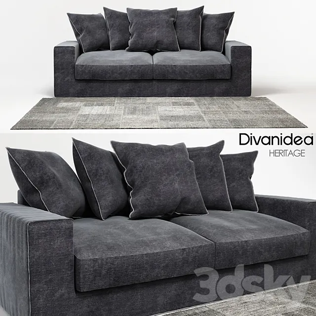 Sofa Divanidea HERITAGE 3DS Max Model