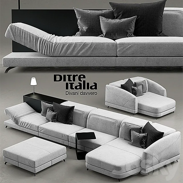 Sofa Dunn pelle ditre italia 3DSMax File