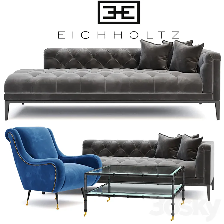 Sofa Eichholtz 111399 Cesare right 3DS Max