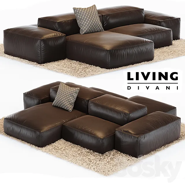 Sofa Extrasoft – Living Divani 3DSMax File