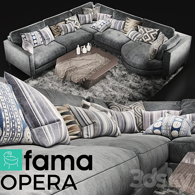 Sofa Fama Opera 3DS Max