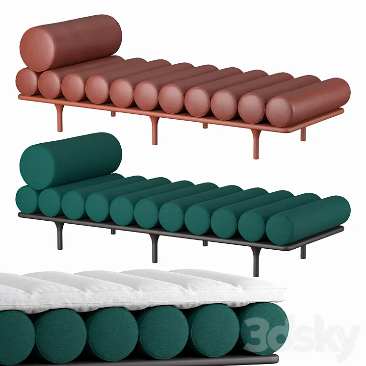Sofa Five to Nine daybed Tacchini 3DS Max Model