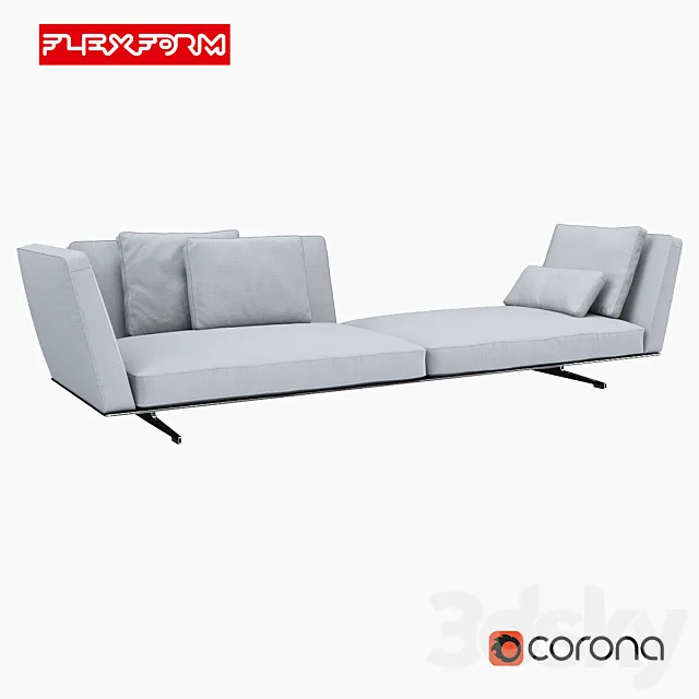 Sofa Flexform Evergreen 3DSMax File