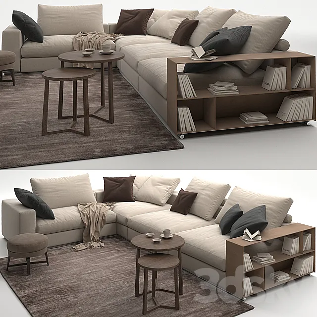 Sofa Flexform Groundpiece 3ds Max