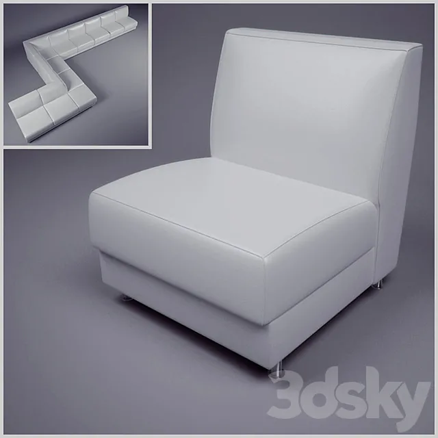 Sofa for bars and restaurants 3DS Max Model