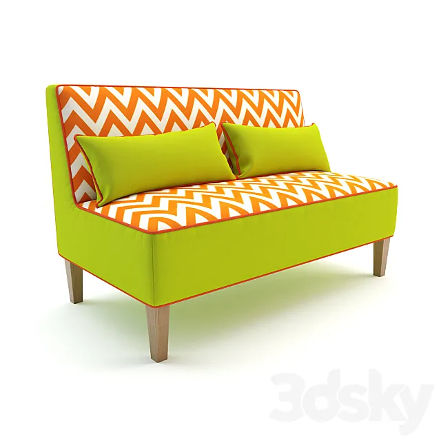 Sofa for cafes bars restaurants 3ds Max