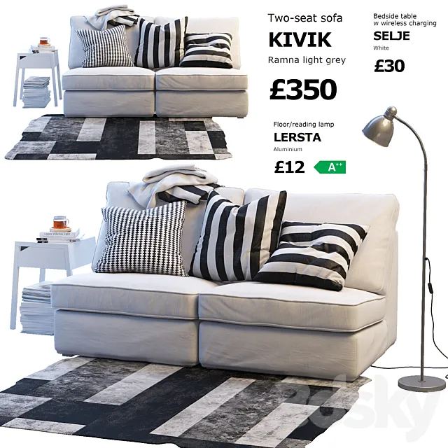 Sofa Ikea Kivik 1 3DSMax File