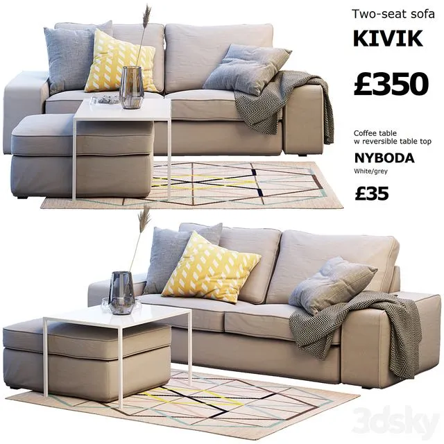 Sofa Ikea Kivik 2 3dsMax Model