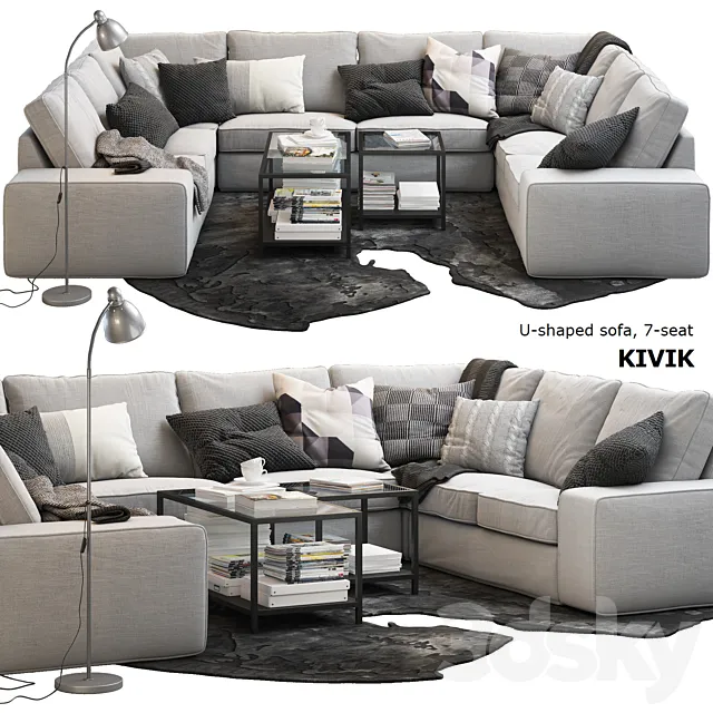 Sofa Ikea Kivik 5 3DSMax File