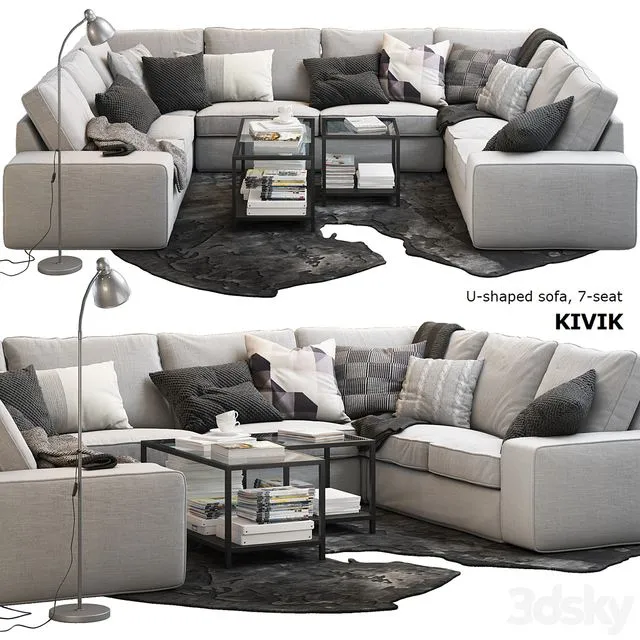 Sofa Ikea Kivik 5 3dsMax Model