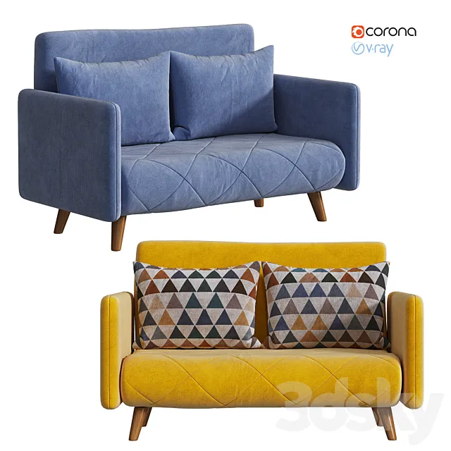 Sofa IModern Cardiff 2 colors 3DS Max Model