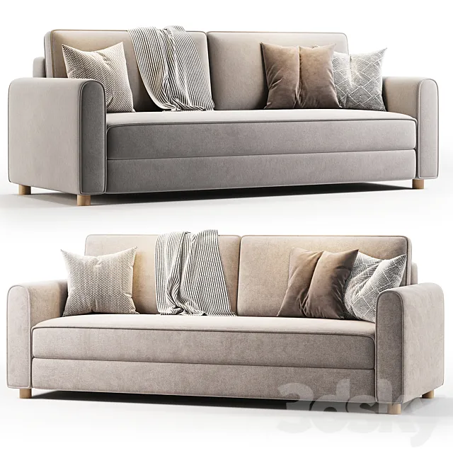 Sofa Lille Velvet Gray 3ds Max