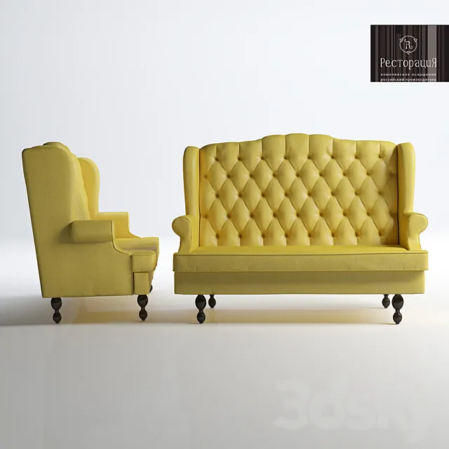 Sofa LIVERPOOL for restaurants cafes 3ds Max
