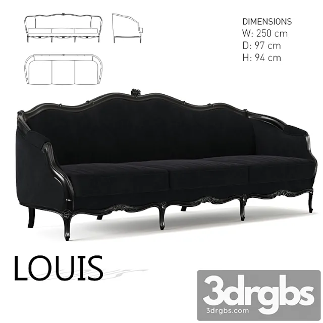 Sofa louis 2 3dsmax Download