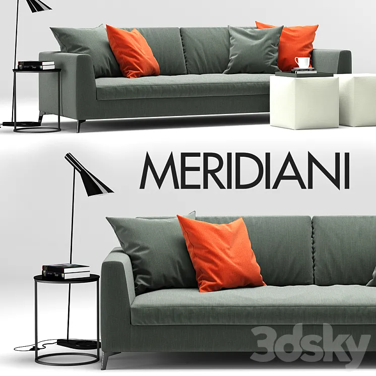 Sofa Louis Up Meridiani 3DS Max