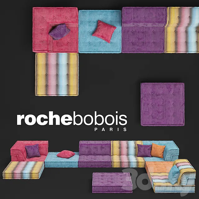Sofa Mah Jong Roce Bobois 3DS Max Model