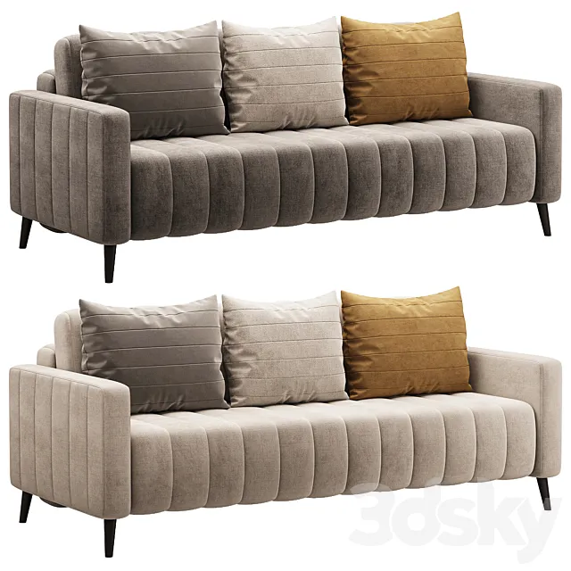 Sofa Markful Velvet Gray 3dsMax Model