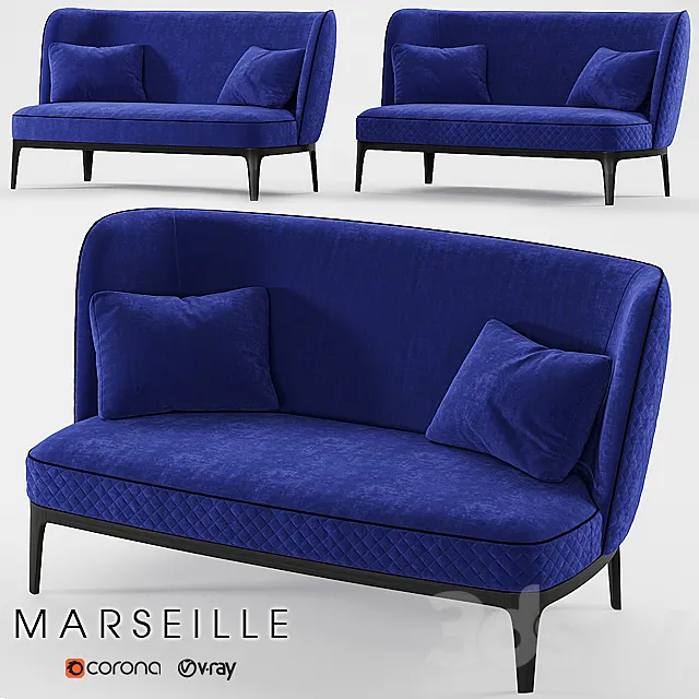 Sofa Marseille 3DS Max Model