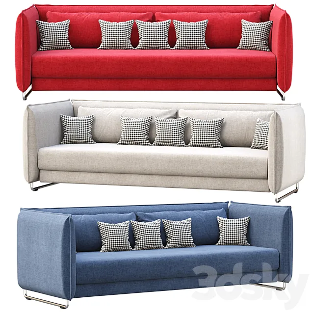 Sofa Metro by Softline _ Three-seater fabric sofa 3ds Max