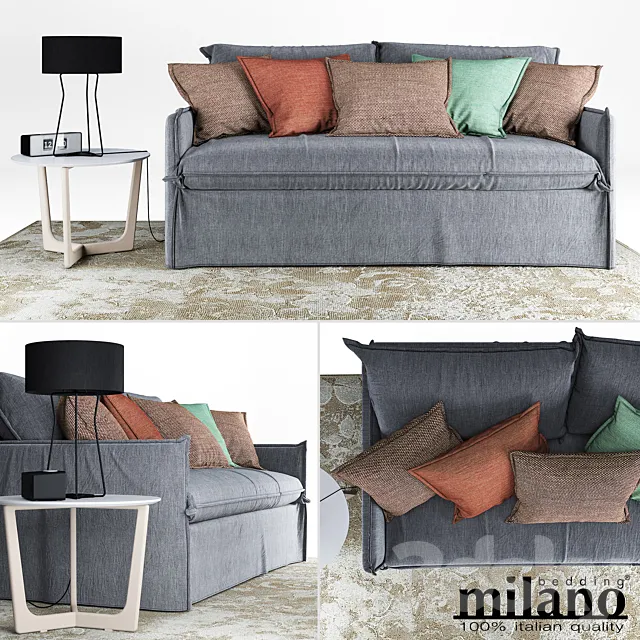 Sofa Milano bedding_Clarke 3ds Max