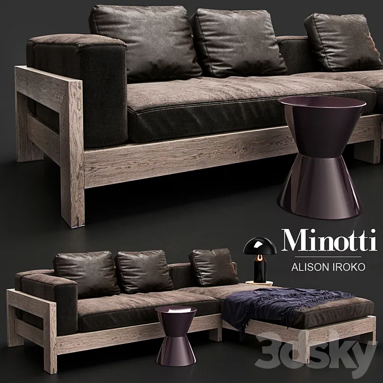 Sofa Minotti ALISON IROKO 3DS Max