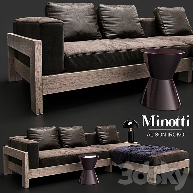 Sofa Minotti ALISON IROKO 3DSMax File