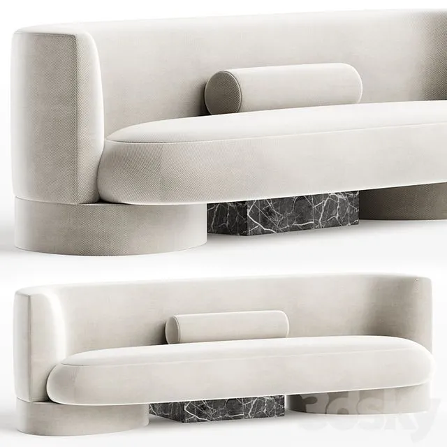 Sofa Mode Option with Marble 3dsMax Model