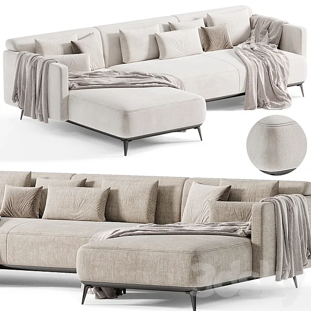 SOFA MODENA WITH RECREATION MODULE By Boconcept 3ds Max
