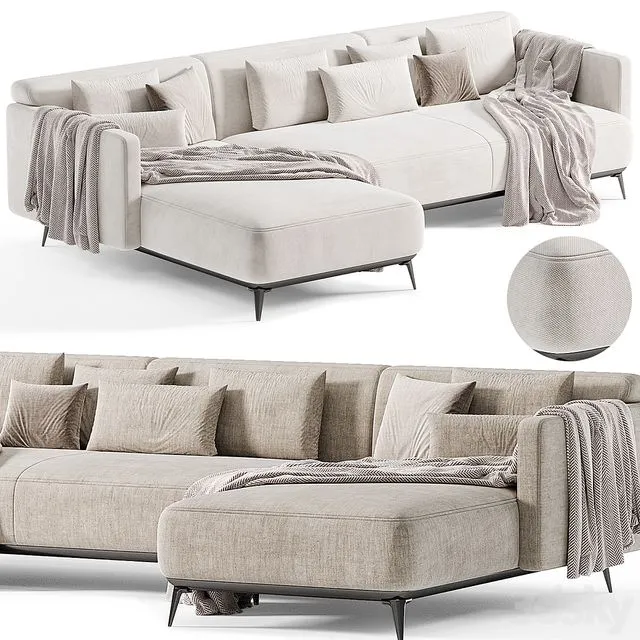 SOFA MODENA WITH RECREATION MODULE By Boconcept 3dsMax Model