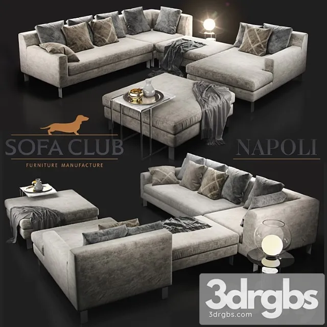 Sofa napoli sofa club 2 3dsmax Download