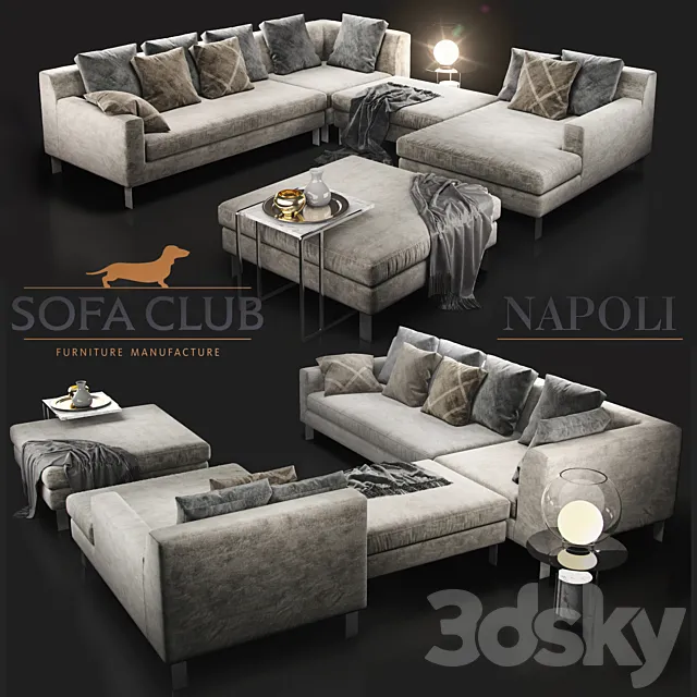 Sofa Napoli Sofa Club 3DS Max Model
