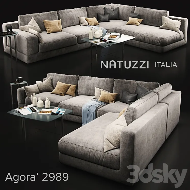 Sofa Natuzzi Agora2989 3DS Max