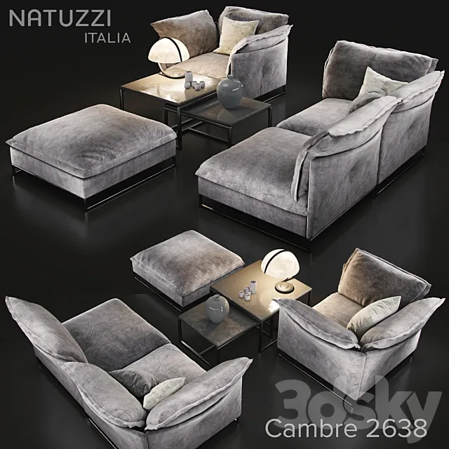 Sofa natuzzi cambre 2638 3DSMax File