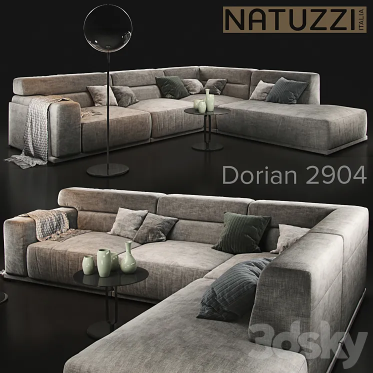 Sofa natuzzi Dorian 2904 3DS Max
