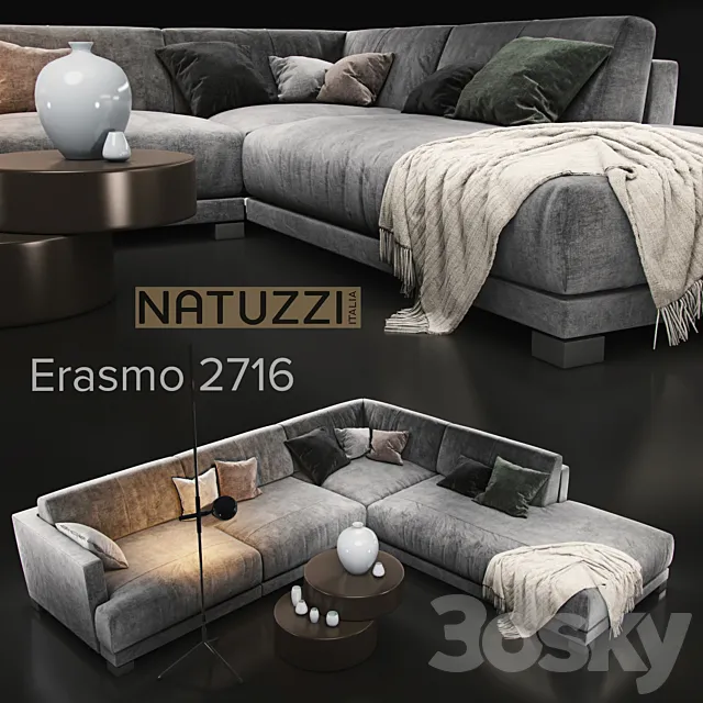 Sofa natuzzi Erasmo 2716 3DSMax File