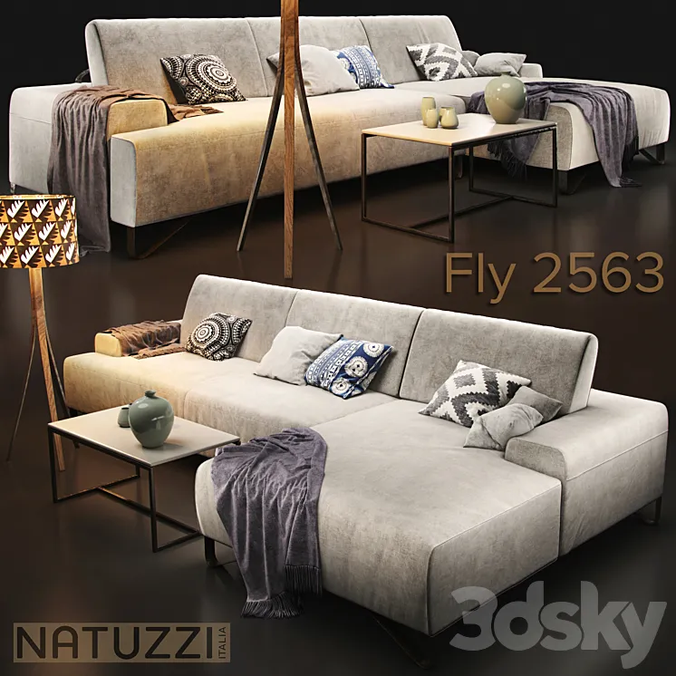 Sofa natuzzi Fly 2563 3DS Max